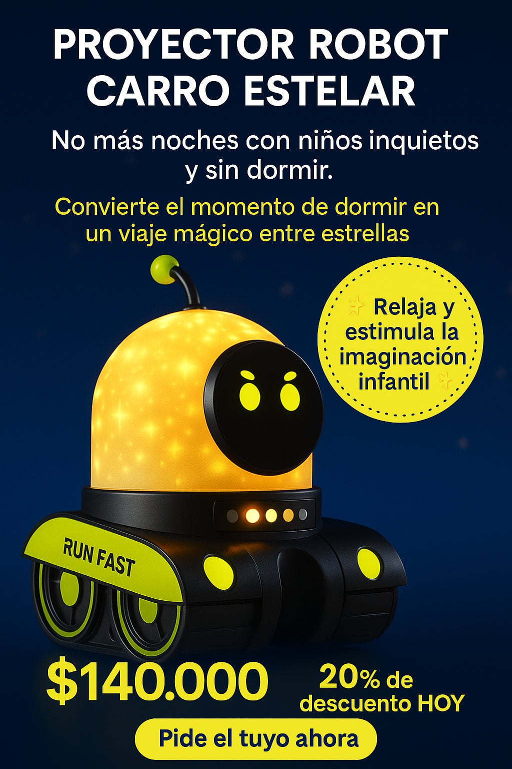 PROYECTOR ROBOT CARRO ESTELAR