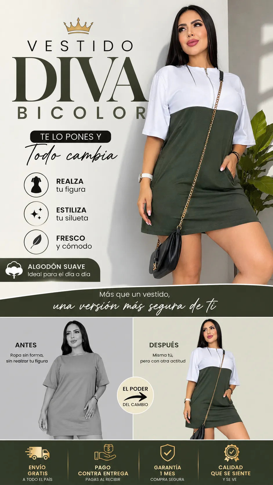 Vestido Diva Bicolor