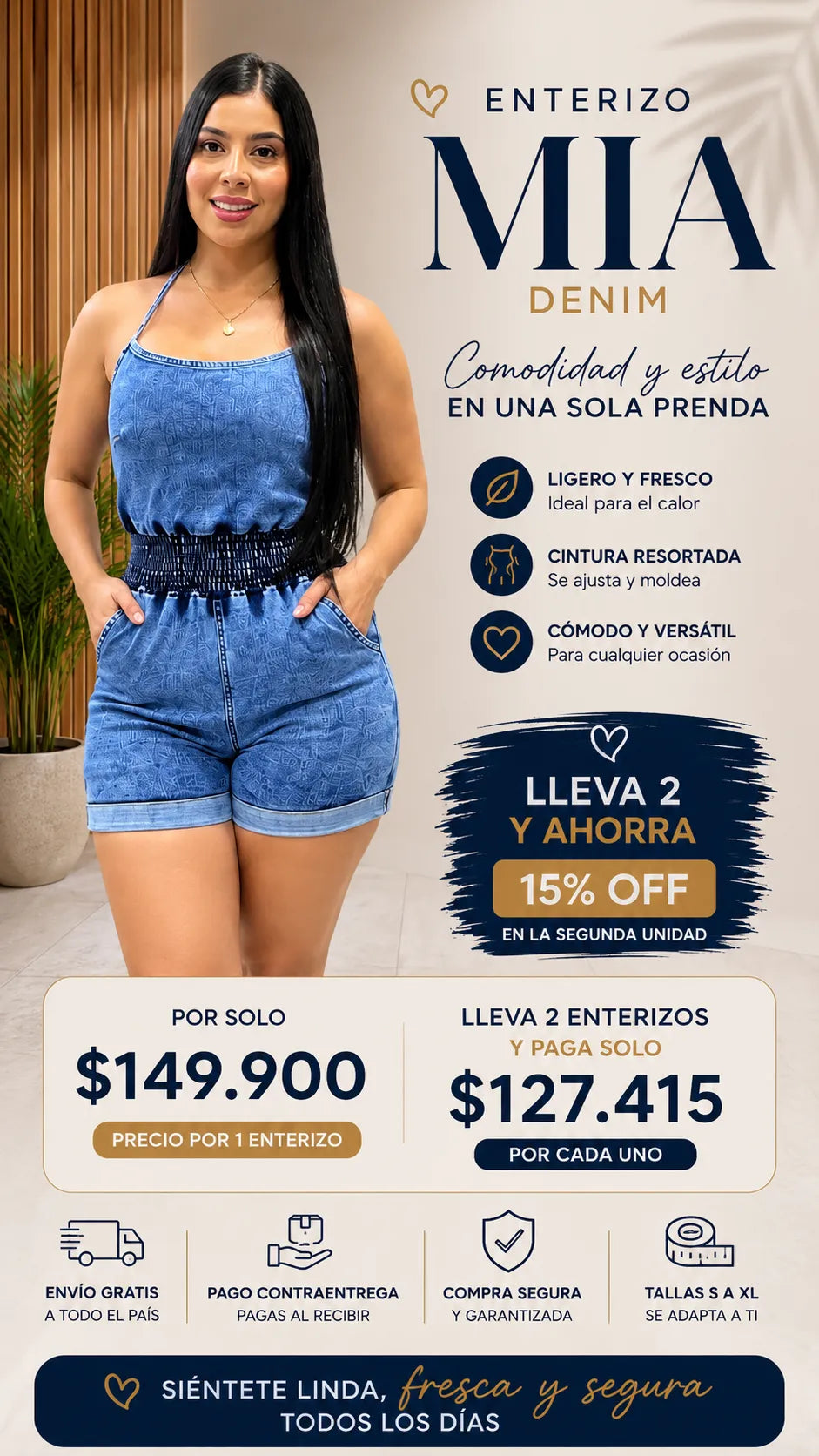 Enterizo Mia Denim